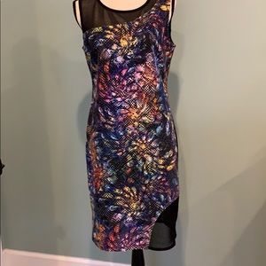 Mesh Watercolor Inspired Dress